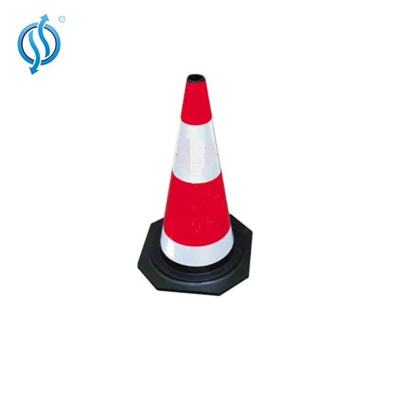 Red & White Traffic Safety High Density Rubber Cone