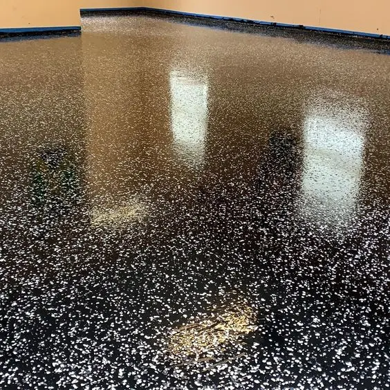 Piso decorativo Flake y Chips Garaje Piso de epoxy Flakes Color Fichas