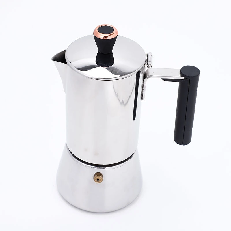 Hochwertige 6 Tasse Moka Topf Edelstahl Espresso Maker Neue Tragbare Bürokaffeemaschine