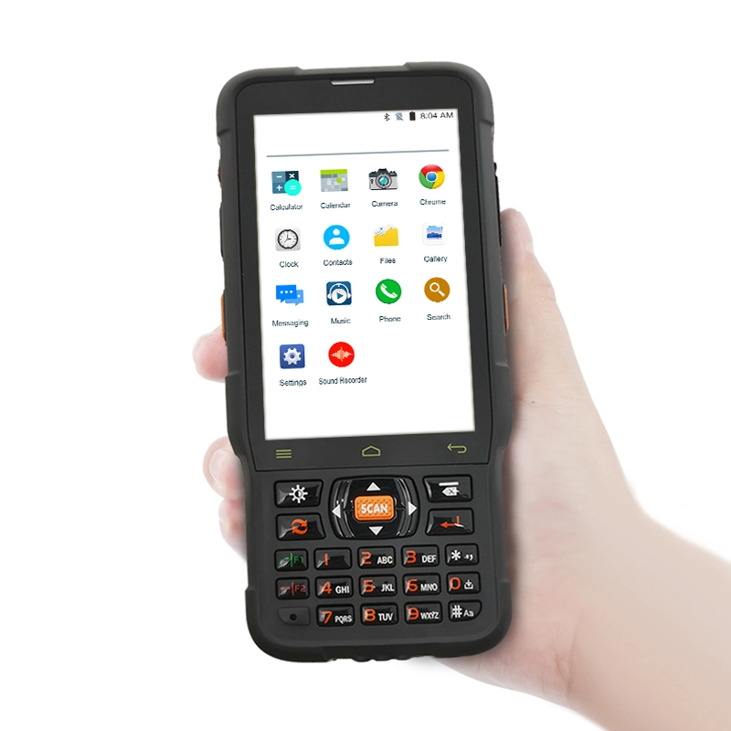 Bluetooth WiFi Android Resistente Phone 1d 2D Scanner de código de barras de mão PDA móvel