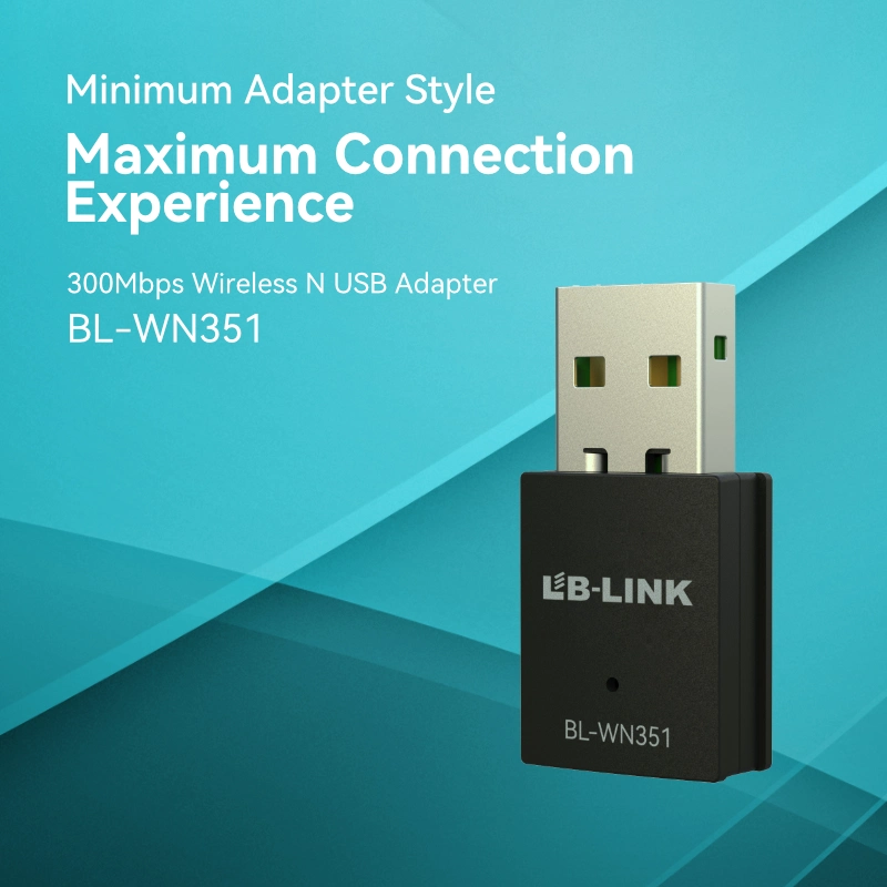 TARJETA de red inalámbrica del adaptador USB Wireless N lb-LINK BL-WN351 300Mbps Adaptador WiFi Chipset Realtek Wi-Fi Dongle OEM ODM 300Mbps WiFi Tarjeta
