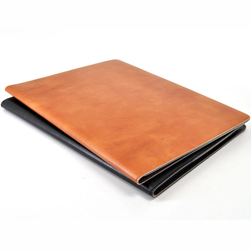 Customize High quality/High cost performance  PU Leather 3ring Binder Embossed A4 File Folder