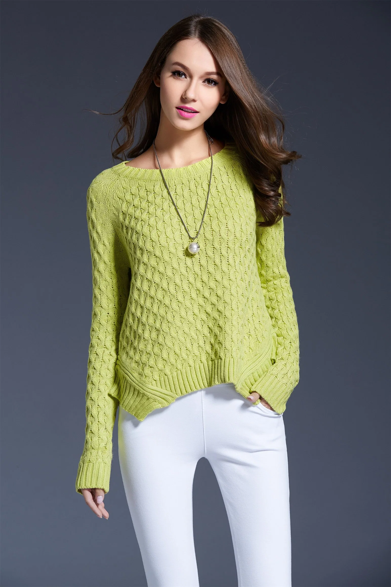 Pullover Sexy V-Neck Fashion Knitwear Casual Sweater Ladies Clothing