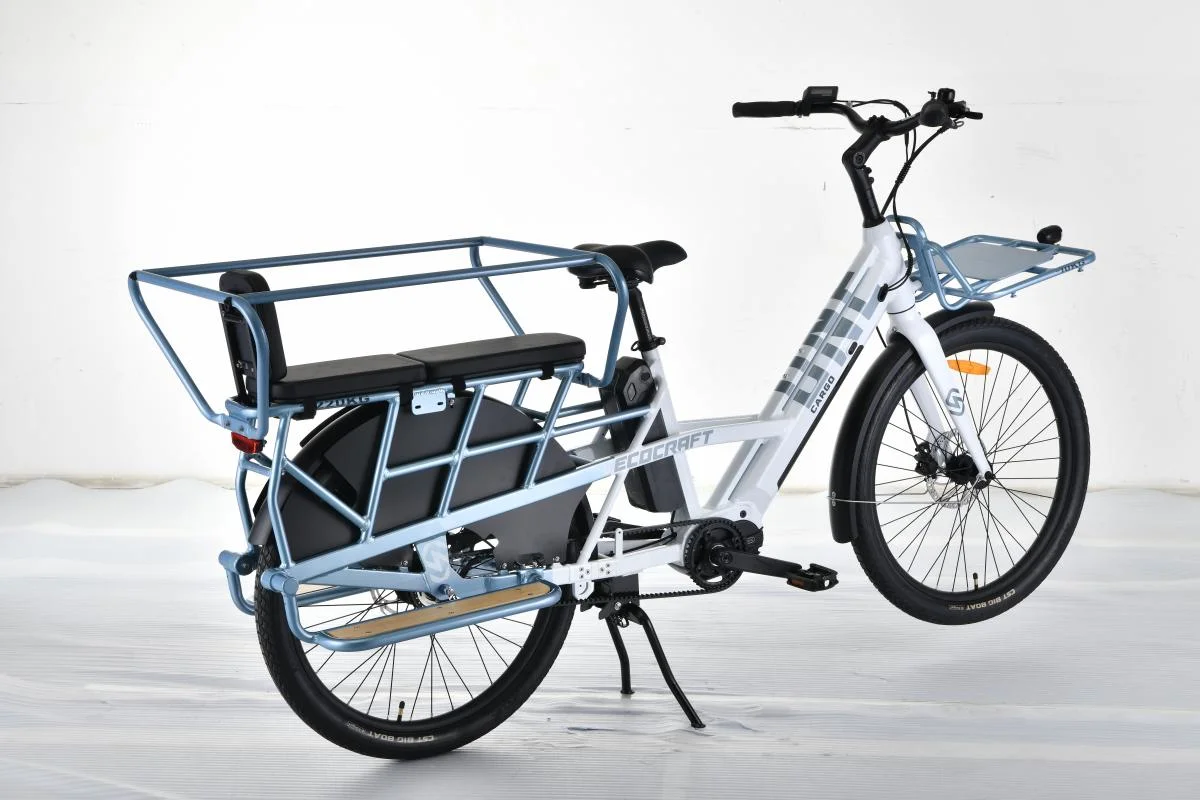 СРЕДНЕПРИВОДНОЙ двигатель Эбайк Электродезрo Cargo Bike Дышак для двух детей С двумя аккумуляторными батареями