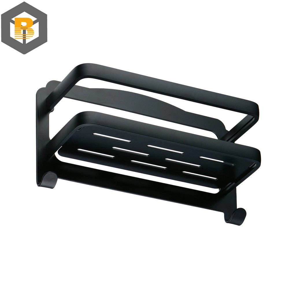 Bathroom Shower Shelf, Black Self Adhesive Shower Caddy Machine Part