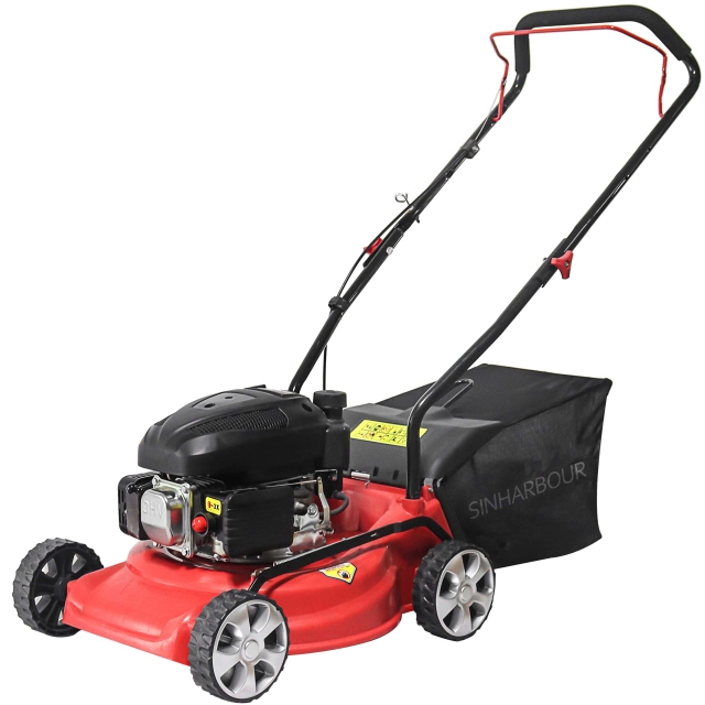 Landtop 16inch Hand Push Small Lawn Mower with Loncin Engine Grass Cutter Machine Gasoline