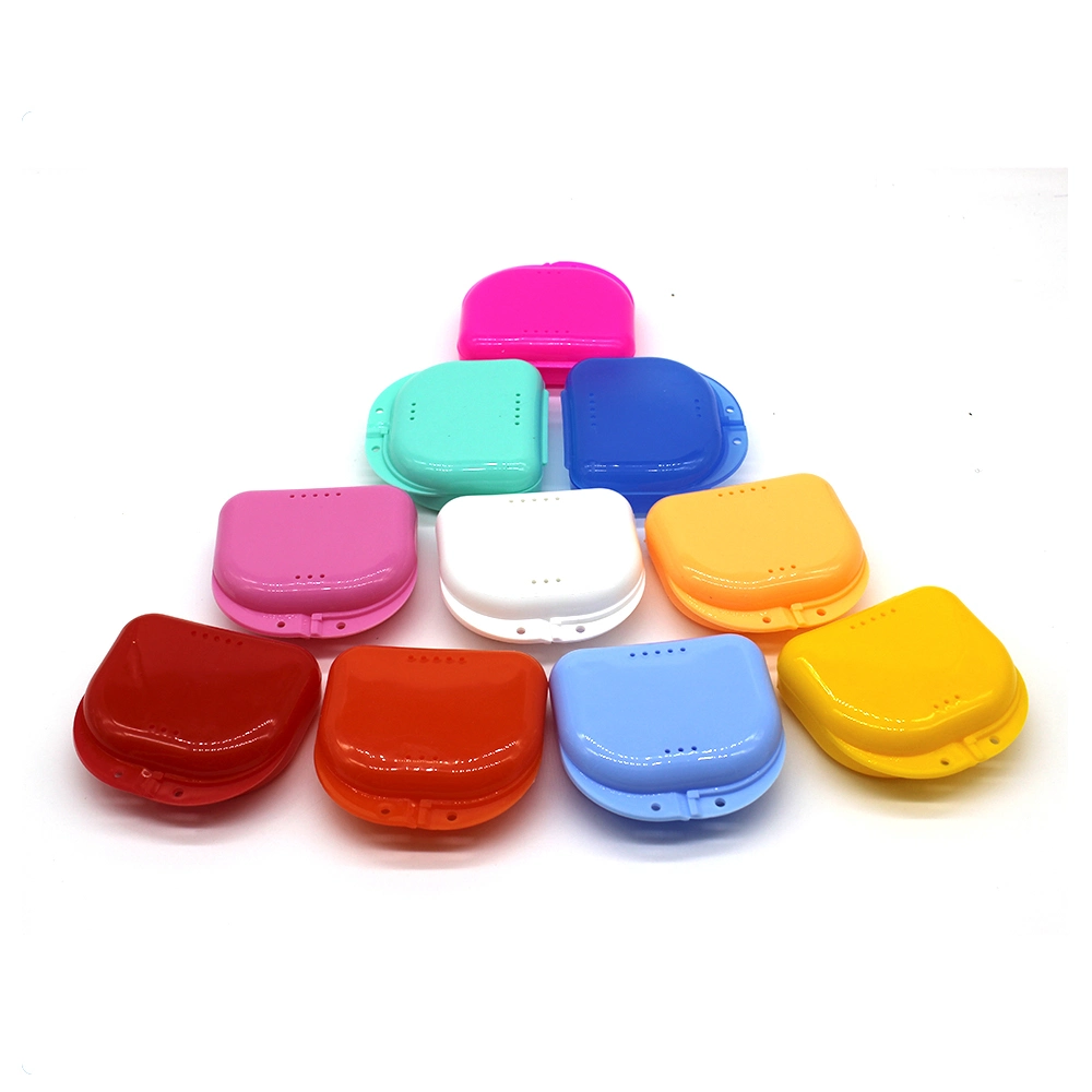 Colorful Mouthguard Retainer Case, Orthodontic Denture Storage Box, Dental Denture Box