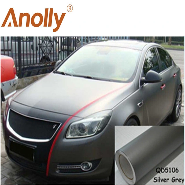 Anolly Nouvelle Couleur Noir Bulle d'Air Libre Perle Métal Vinyle Rouleau Autocollant Chrome Couverture Vinyle de Voiture Enveloppement de Voiture