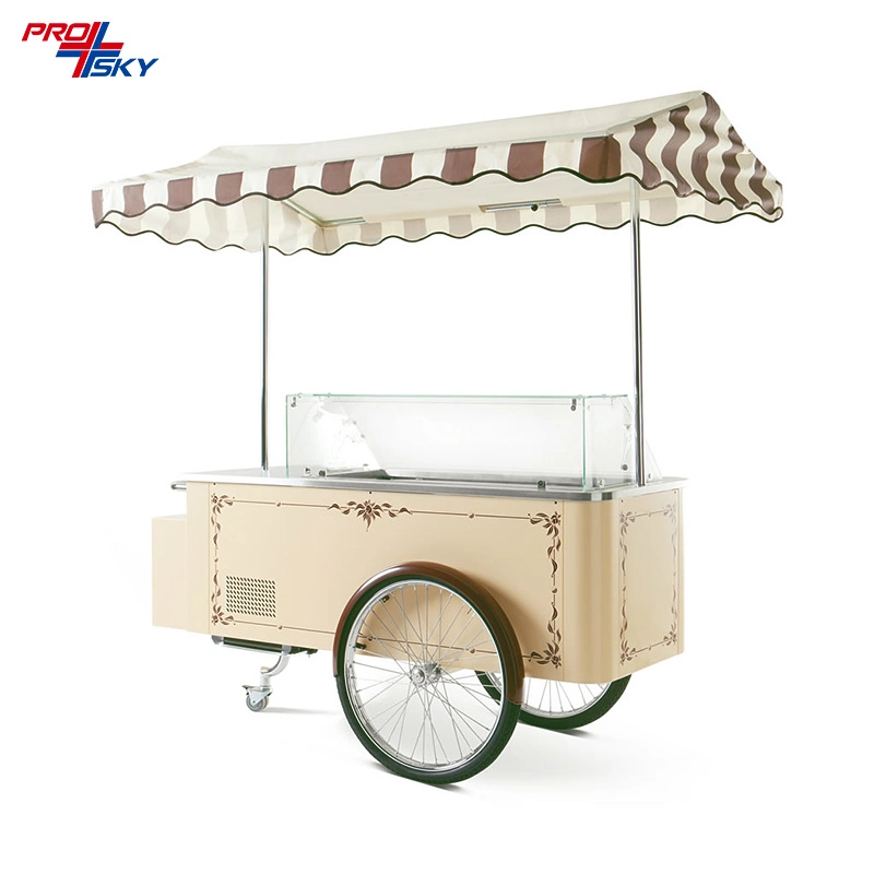 Prosky 350*210*210cm Cuisine Chariots à café de la remorque pour la vente de la crème glacée Panier Le panier alimentaire alimentaire mobile de remorque