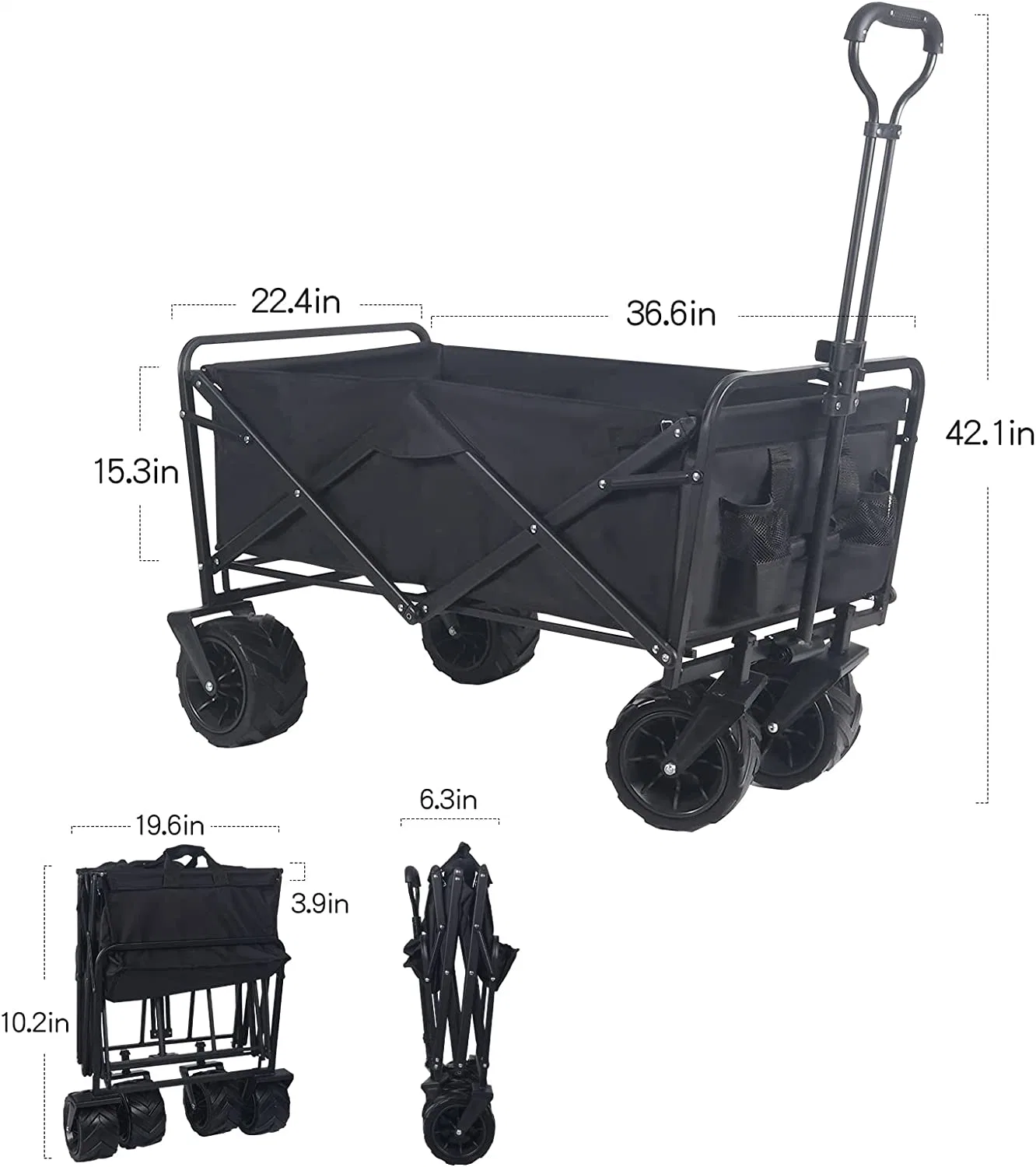 Складная наружная садовая парк Utility Детский вагон Portable Beach Trolley Складной складной вагон для сада с камуфляжным раем