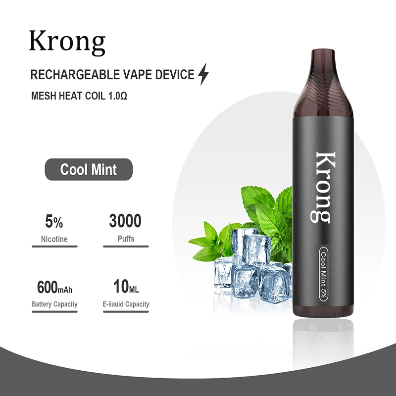 Good Taste 3000 Puffs Rechargeable Battery 600mAh Stainless Steel Vape Cartridge