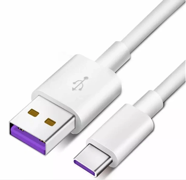 Cabo USB tipo C de 5 V e carregamento super rápido USB 3.0 de 5 V. Cabo 3.1 tipo C para Huawei para telemóveis Android