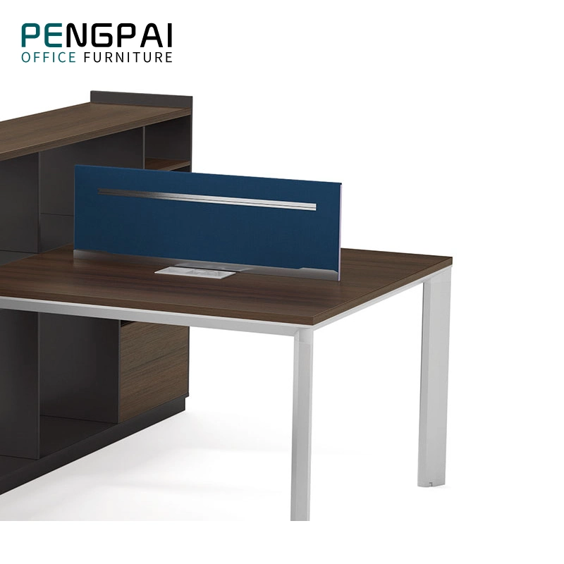 Pengpai Custom 4 Persons Office Furniture Clerk Workstation Computer Desk Table with Screen