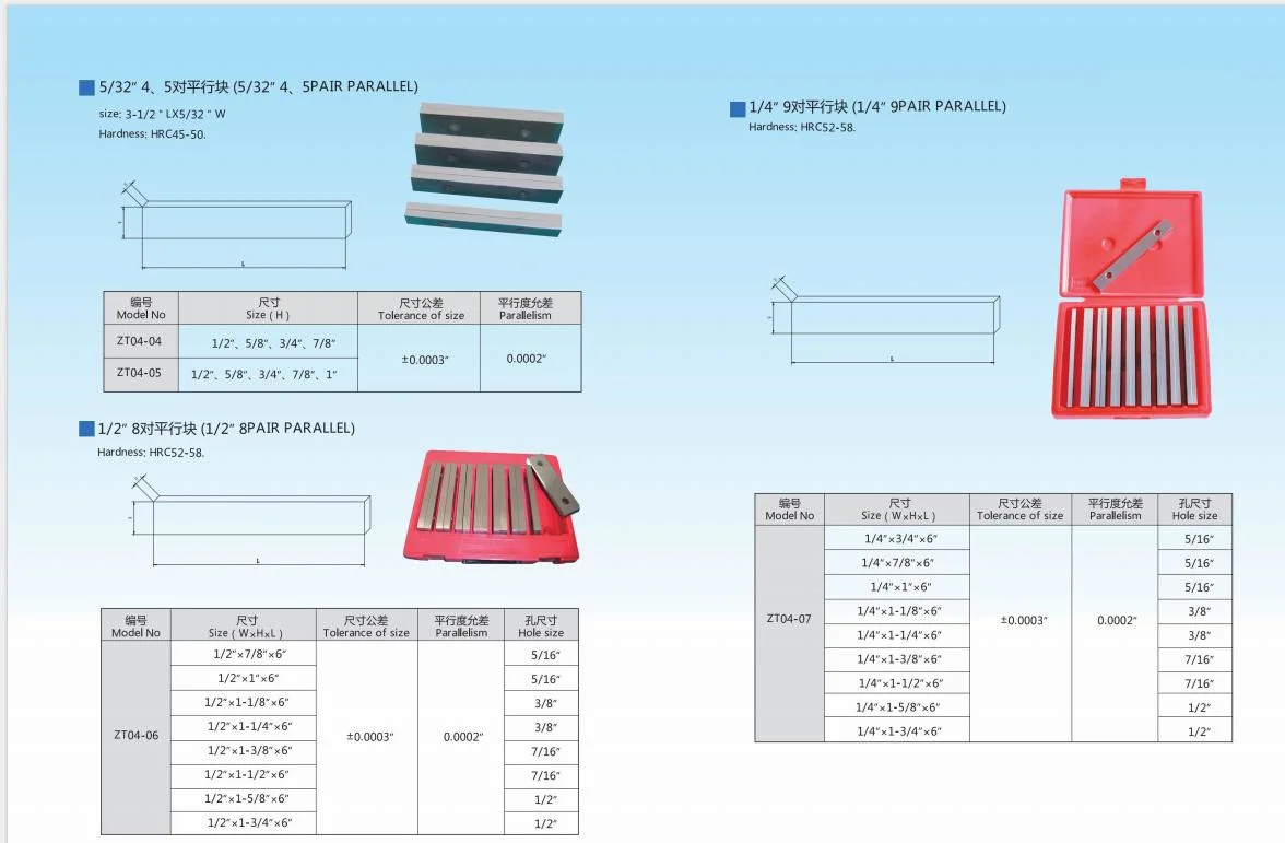 Parallel Spacer Set Block Set Parallel Pad Gauge Block CNC Milling Pads