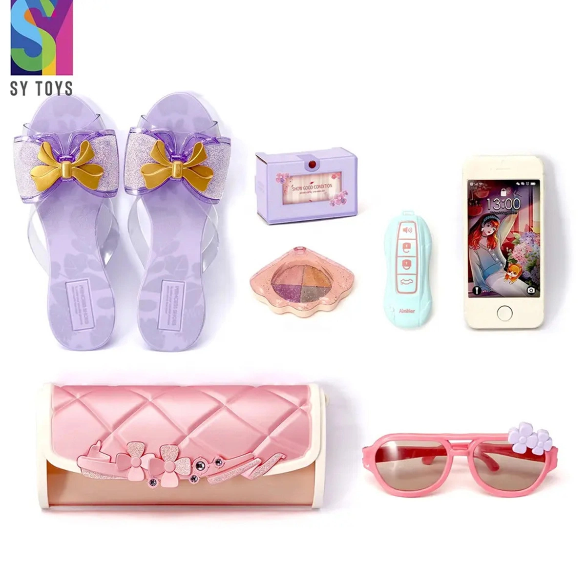 OEM/ODM Early Educational Sy Toys Top Quality Other Pretend Play Preschool Girls Beauty Play Set Purse Bag Cell Phone Shoes Car Key Kids Credit Card Toy