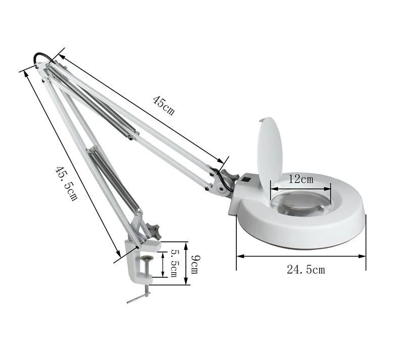 Lt-86um barato com clipe Classe Lupa LED Lâmpada Lupa dobrável