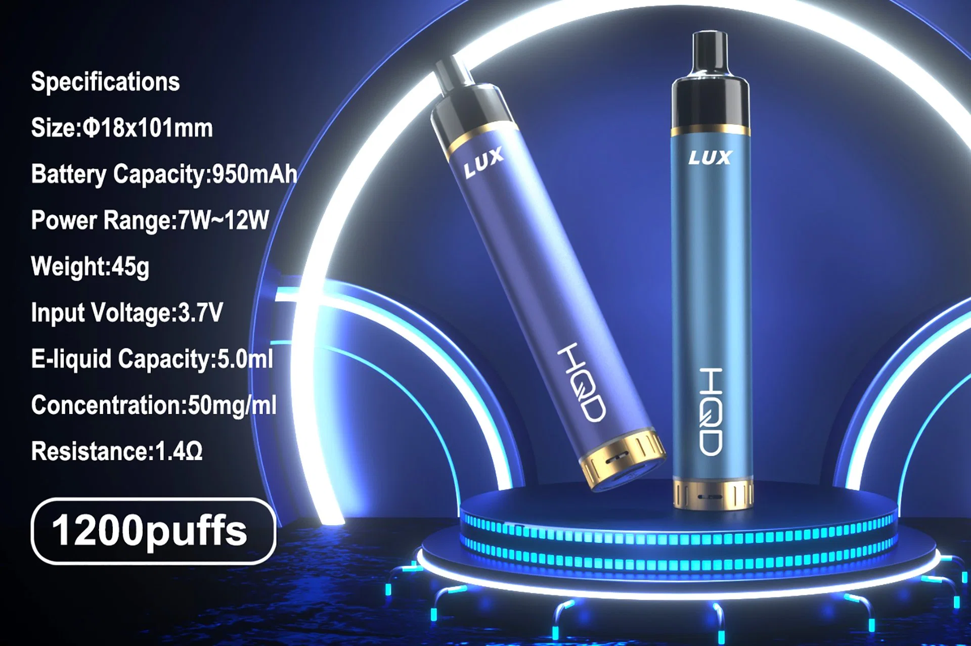 Lux 5ml 850mAh Battery 1500puffs Prefilled Pod Device Vape in Australia Click Miracle Hqd