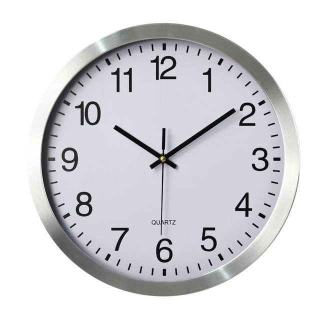 CE & RoHS High quality/High cost performance  Fashion Simple Round Metal Silent Wall Clock