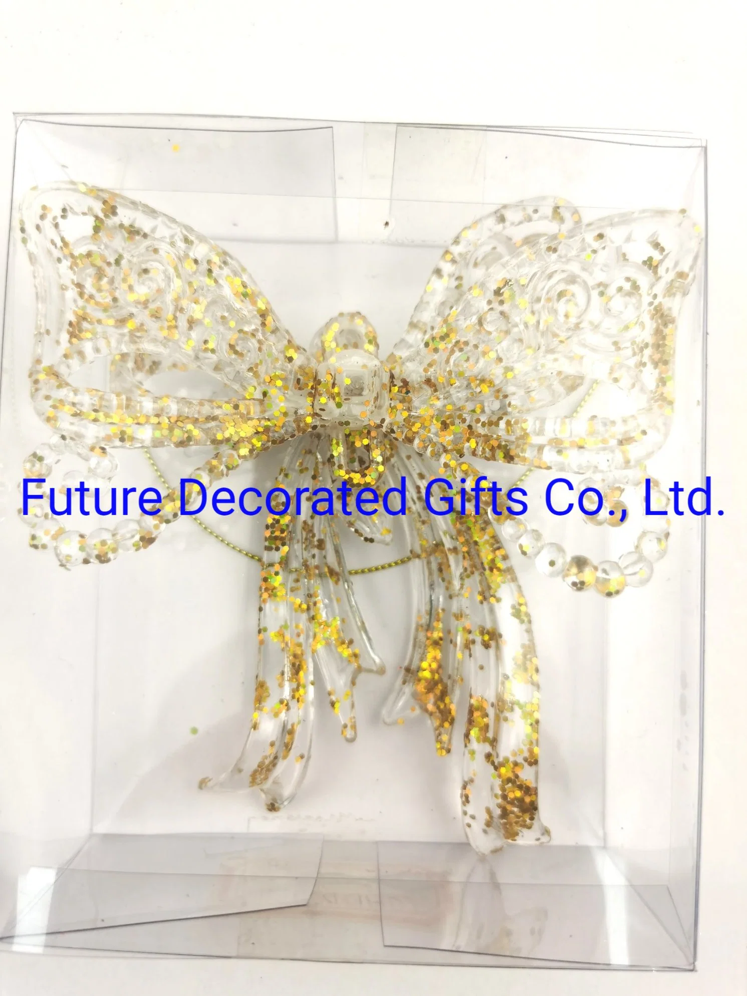 Christmas Wedding Decoration Gift Hanging Plastic Wing Ornament on Tree