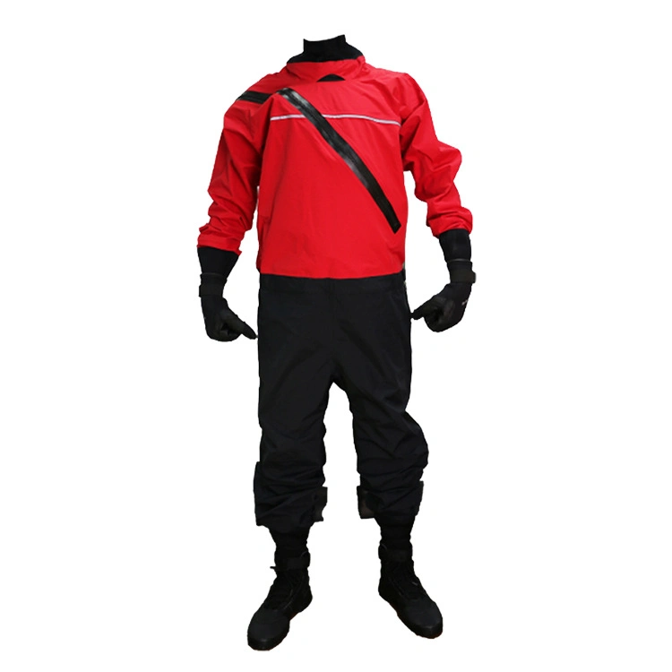 Water Rescue Dry Suit Waterproof Lifejacket Breathable Dry Clothes Cold Resistant PPE Reflective Tape Personal Protective Equipment