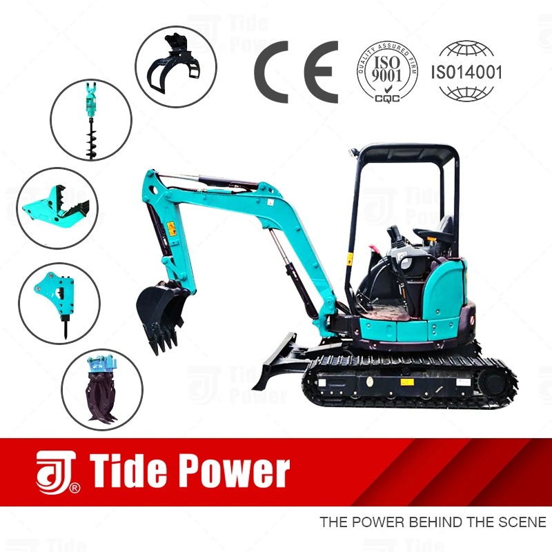 Tide 3 Tons Multifunction Mini Excavator with CE Europe V Mini Digger