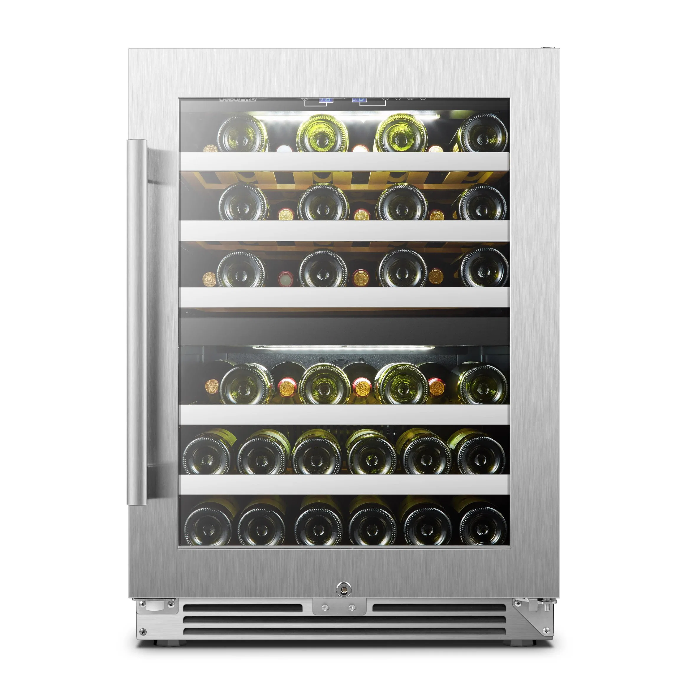 44~46 Bottles Dual Zone Wine Cooler/Wine Cellar/Wine Refrigerator with Ss Front Shelves