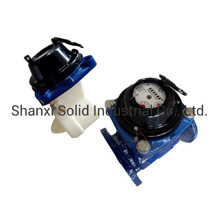 Blue Color Flanges Connection Woltman Type Bulk Water Meter