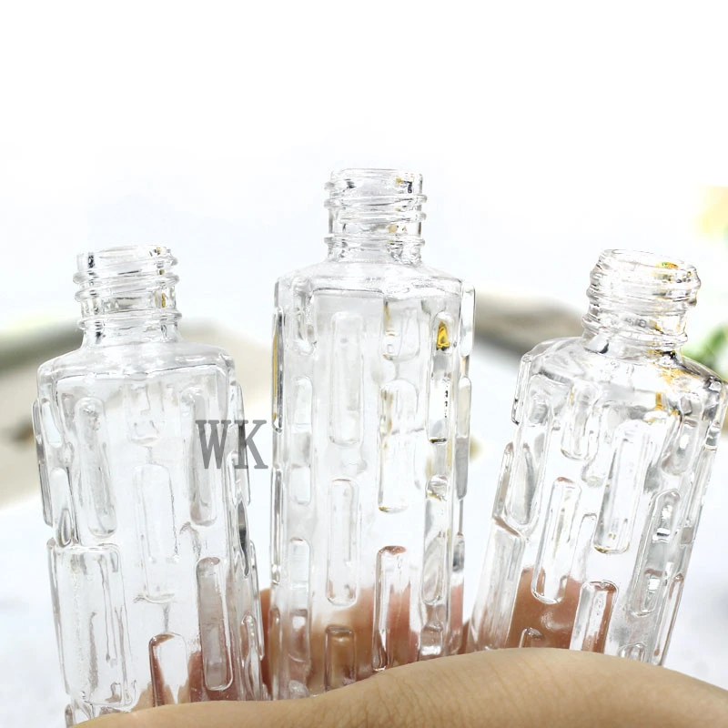 10ml Transparent Clear Glass Spray Bottle with Black/Gold Cap