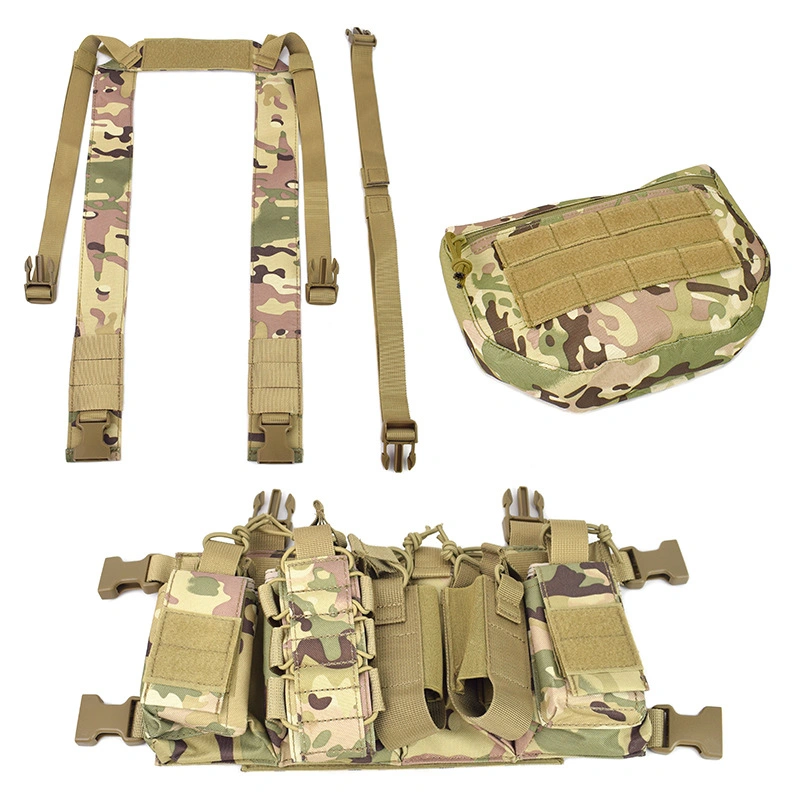 Custom Mil Tactical Vest Lightweight Quick Release Outdoor Game Hunting Bag Tactical Chest Rig with Magazine Pouch