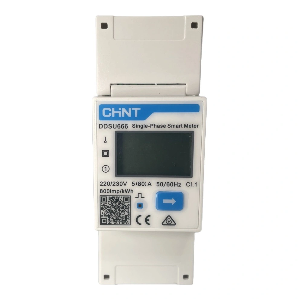 Chint Ddsu666 80A 60A 220V 230V 240V 2p RS485 Modbus Chnt Monitor Power Energy Single Phase Smart Meter for Inverters