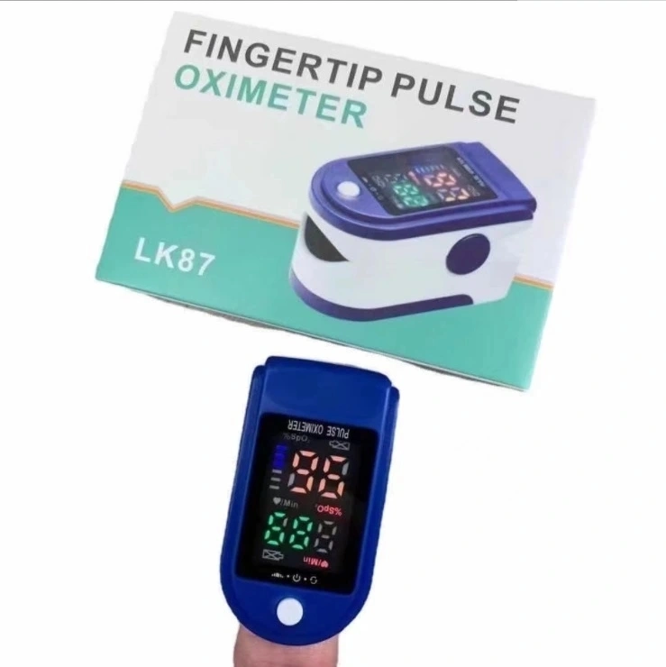 Lk87 Finger Clip Type 4-Color LED Blood Oximeter Nesting Heart Rate Pulse Detection 4-Color LED Blood Oximeter