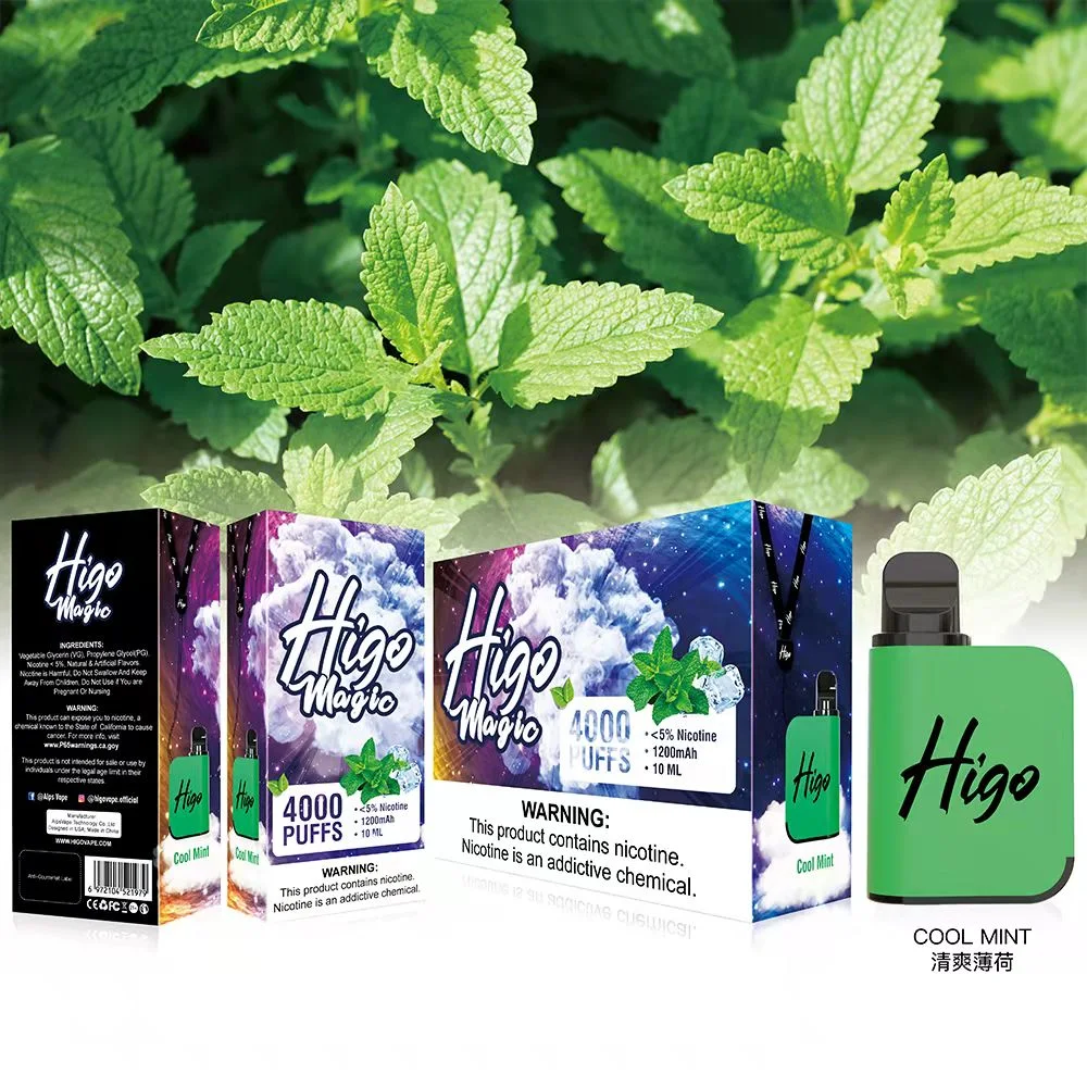 Higo Magic Vape 4000puffs Mesh Coil 1500mAh 5% 2% Nic Hot Selling Rh Mega Box