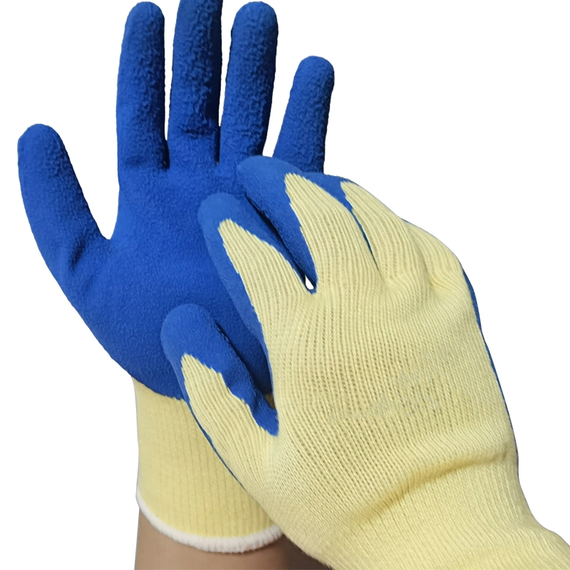 High quality/High cost performance  10g Cotton Yarn Natural Rubber Working Hand Gloves