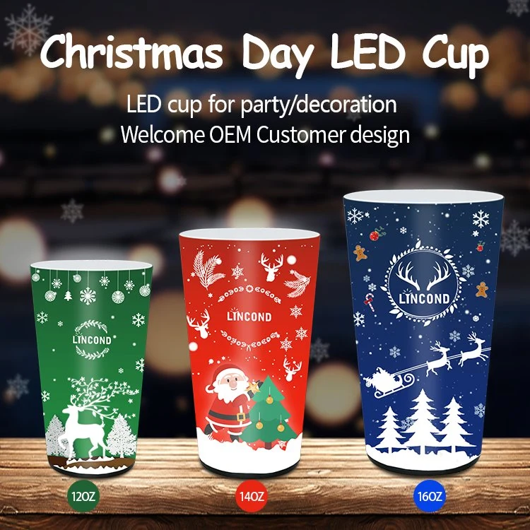 12oz Creative Acryl Wasser aktiviert Licht bis LED Blinkgläser