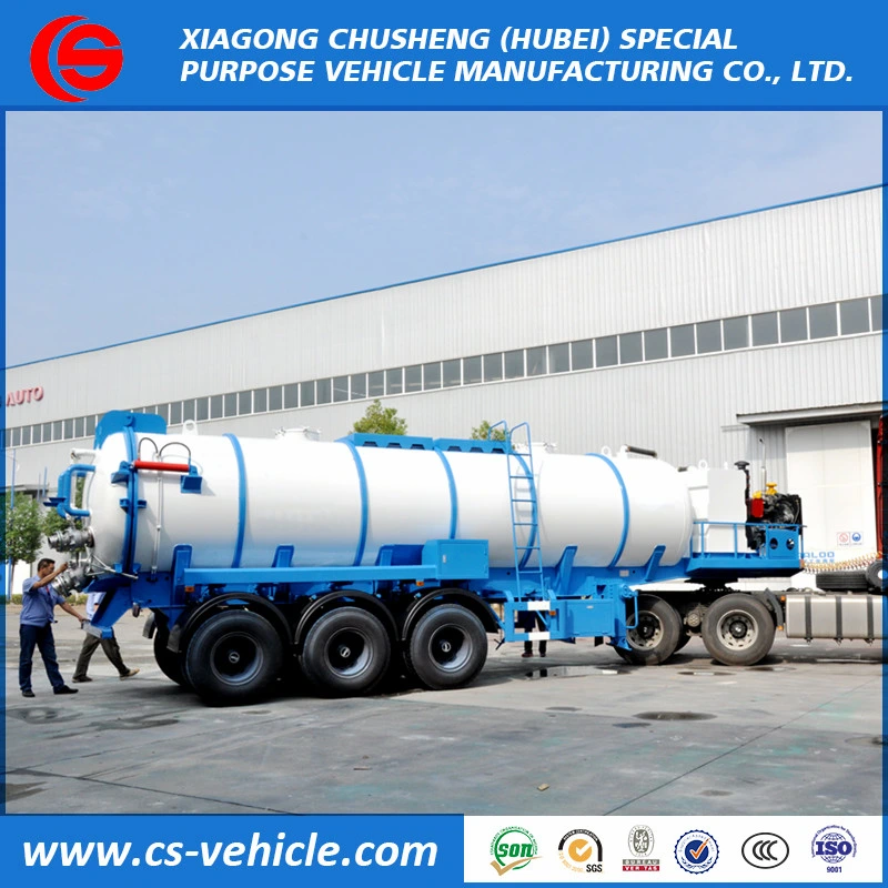 3 Axle 20000L Vacuum Sewage Suction Trailer