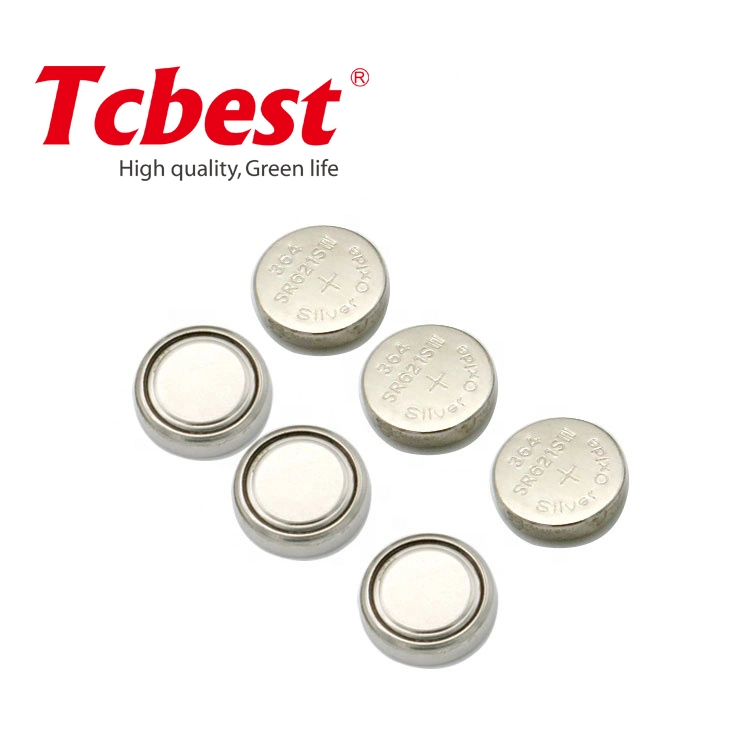 Factory Directly Supplpy CE/RoHS/SGS 1.55V Sr521 379 Silver Oxide Button Cell Battery for Watches/LED Lights