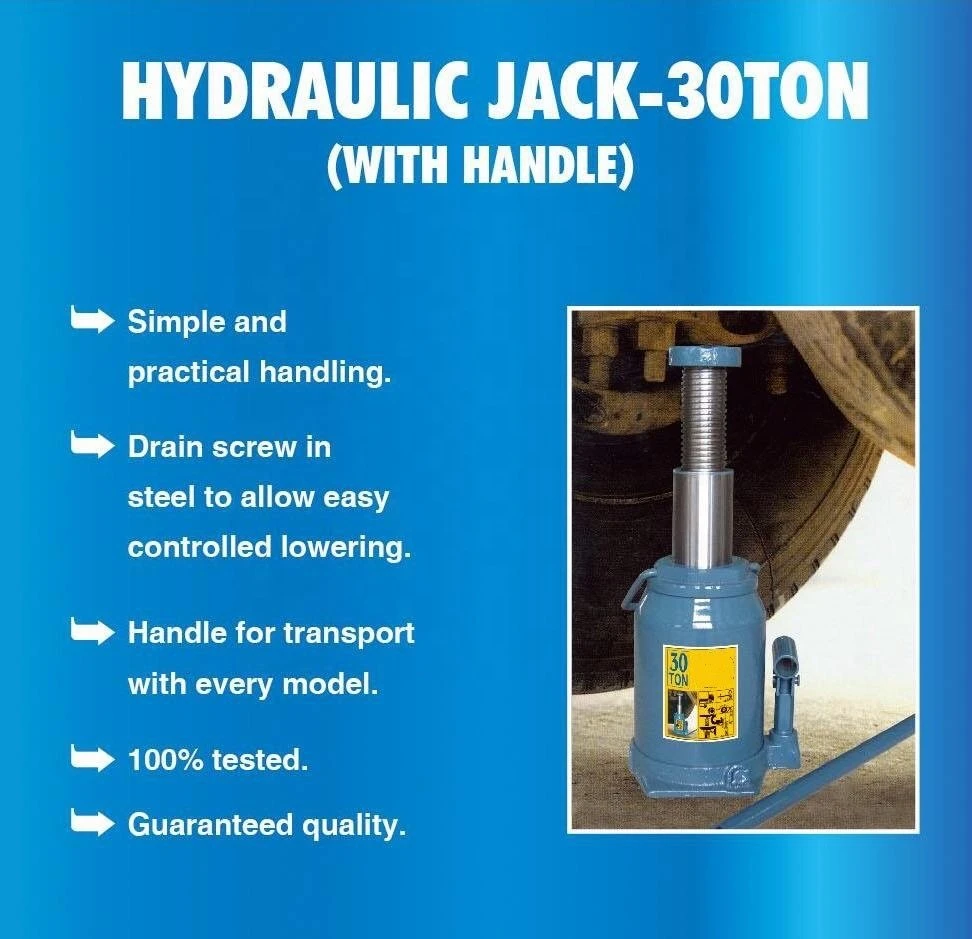 Heavy Duty 30 Ton Hydraulic Bottle Jack Car Lifting Jack