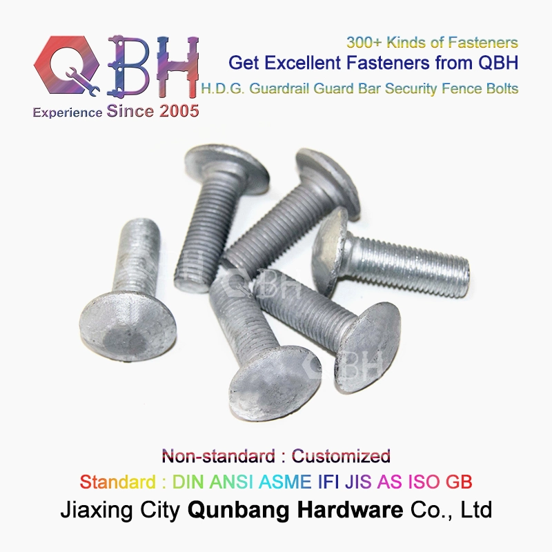 Qbh Customized OEM ODM M5-M30 HDG H. D. G. Hot DIP Galvanizing Highway Highroad Express High Way Road Safety Barriers Bolts