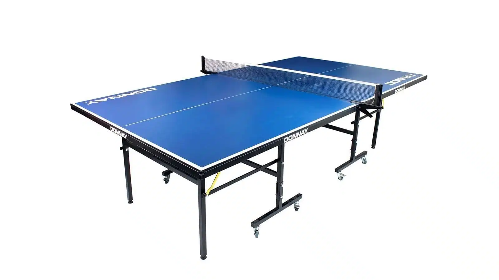 Indoor Advanced Double Folding Roll-Away Table Tennis Table, Ping Pong Table Home Gym Equipment