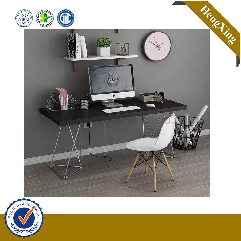 Foshan Factory Melamine White Drawer Desks Latest Design Dining Table with Metal Leg