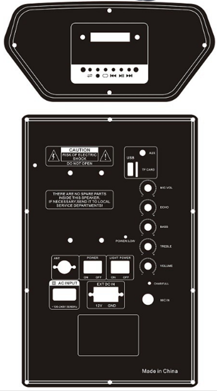 Batterie rechargeable Temeisheng Feiyang/l'Orateur Boîte avec Bluetooth USB/TF F15-03