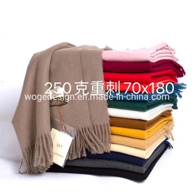 Fashion Wholesale/Supplier Hot Sold High quality/High cost performance  Long Twill Solid Unisex Lady Shawl Viscose Polyester Winter Cashmere Scarf