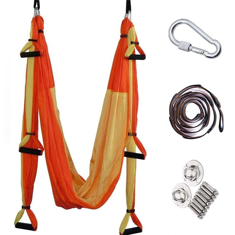 New OEM Private Label Manufacturing Aerial Yoga Swing with Ceiling Mounting Kit Daisy Chain