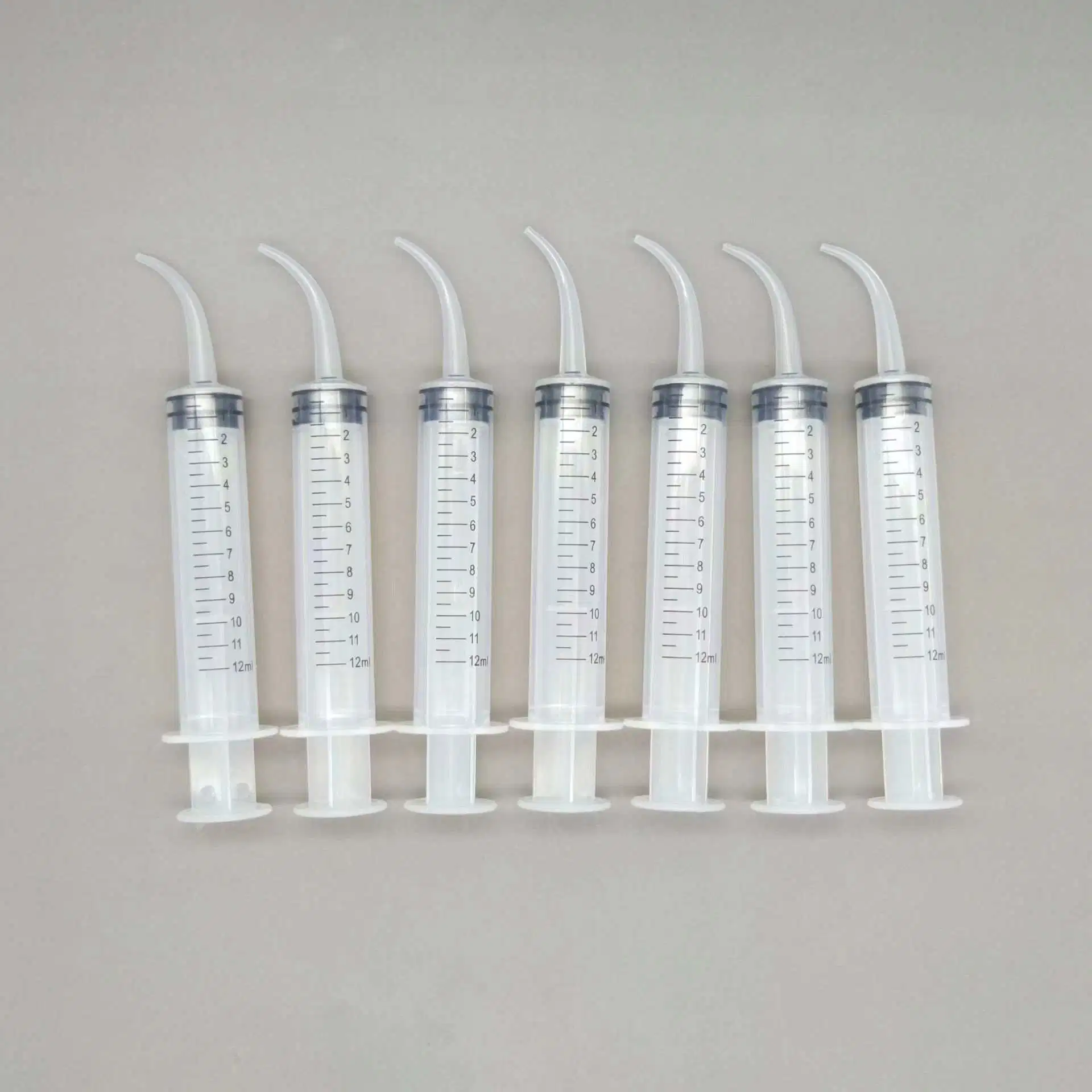 12ml Dental Disposable Irrigation Syringe Curved Tip Impression Syringes
