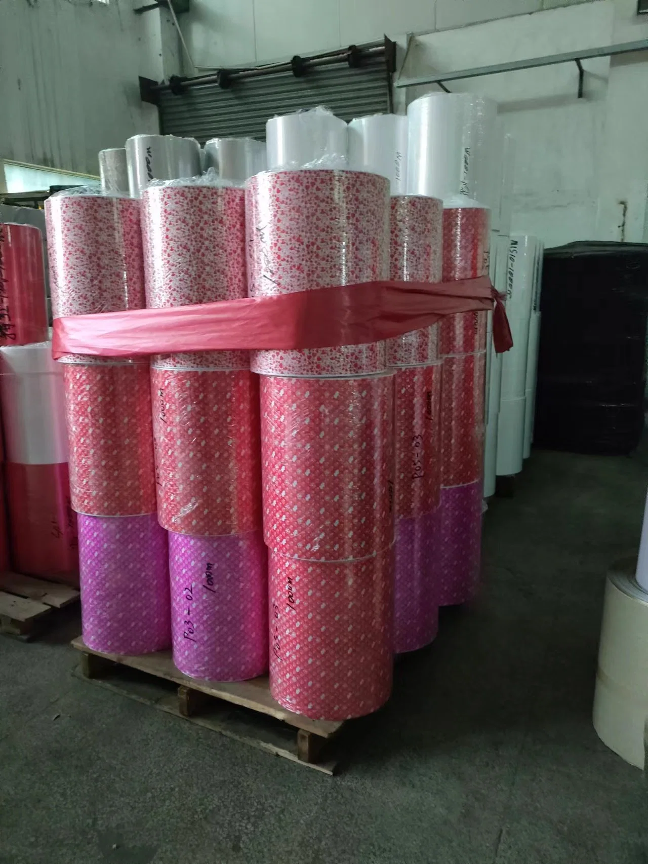 Manufacture Rainbow Ribbon 50cm Width in Rolls 1000m Length Jumbo Roll PP Ribbon