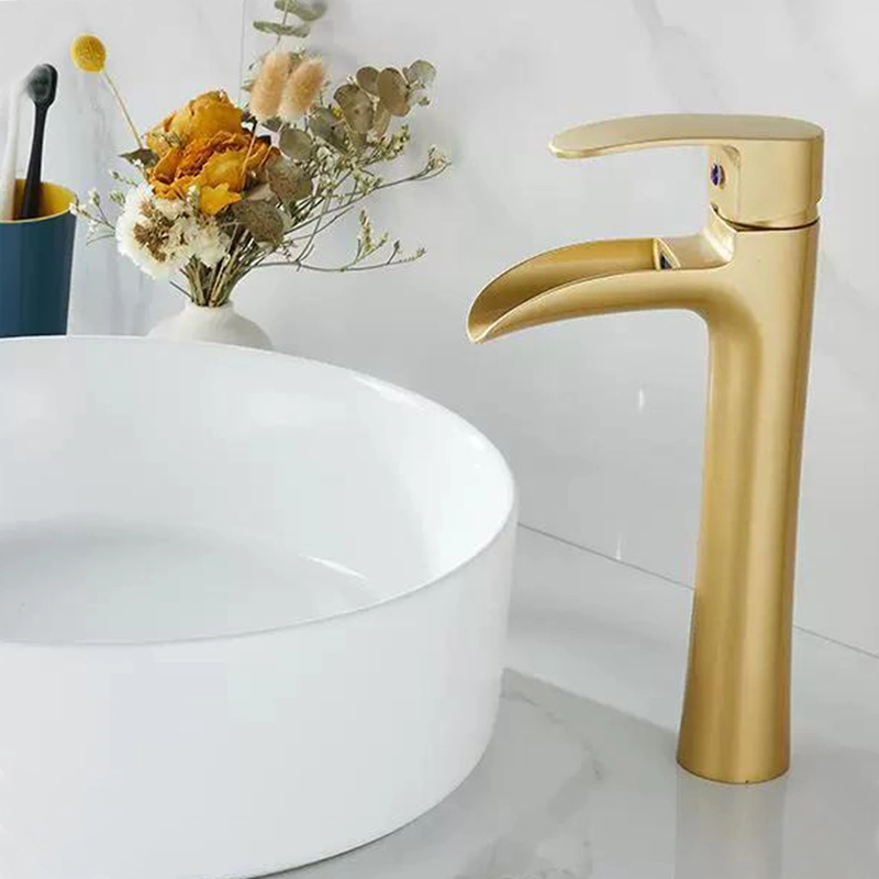 Gold Wholesale Hot Cold Water Basin Faucet Mixer Bathroom Sink Faucet