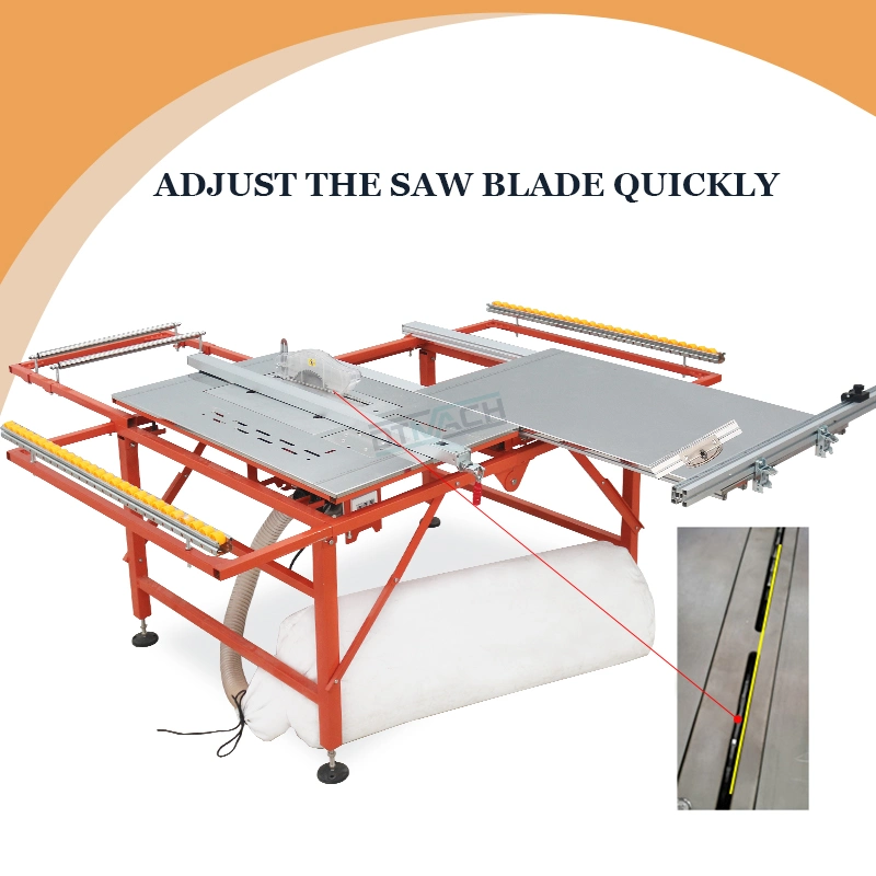 Scie à table coulissante pour petite machine à découper le bois portable avec Routeur et Edge Bander