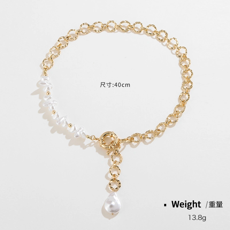 2023 Latest Fashion Big Pearl Necklace Super Popular Over-The-Top Embellished Necklace