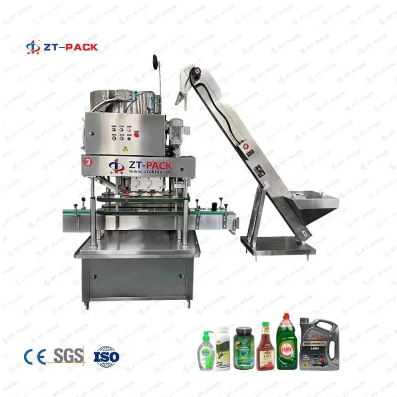 Efficient Automatic Lid Caps Capping Machinery Top Quality High Speed Capping Machine