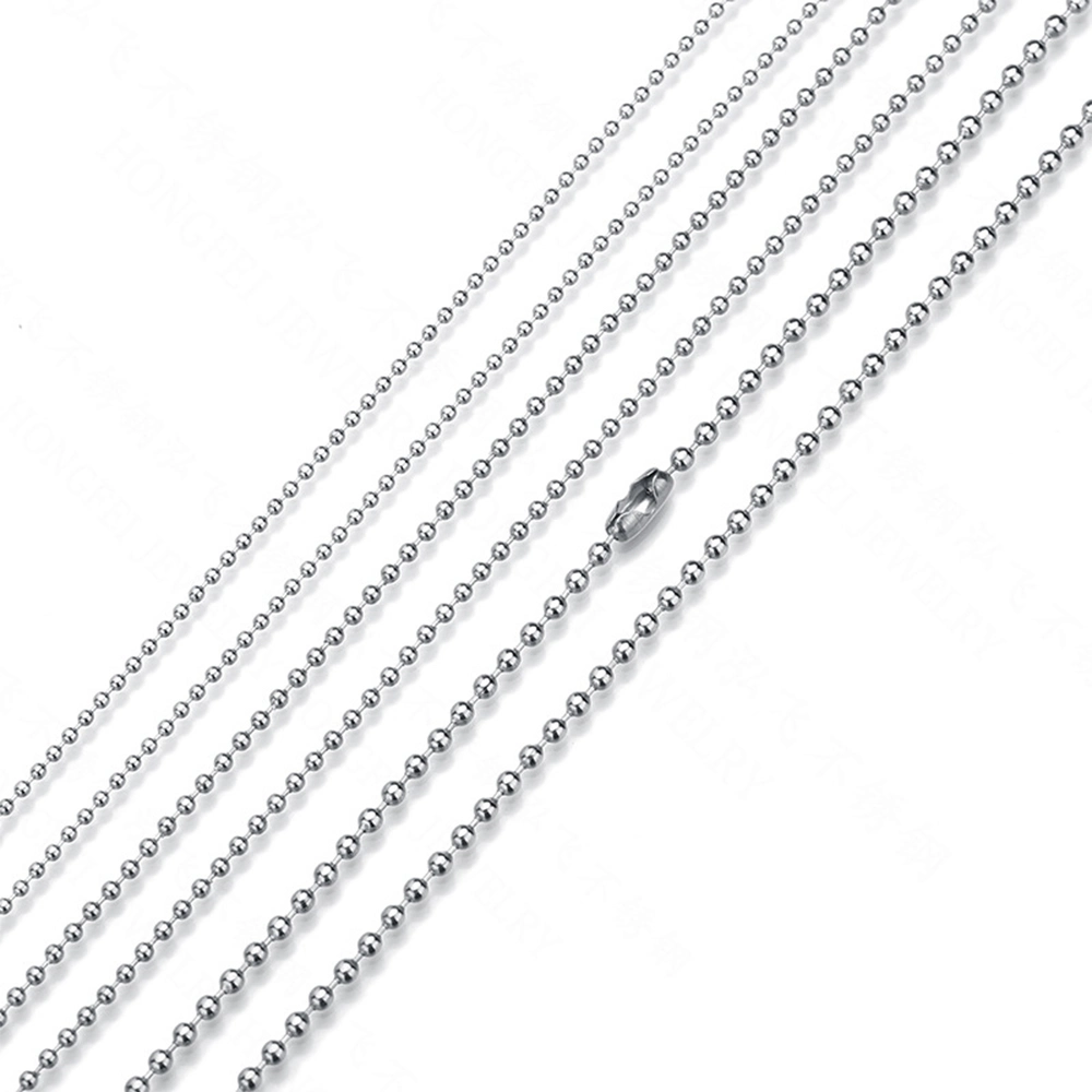 Metal Bead Chain Necklace, Stainless Steel Roller Ball Chain